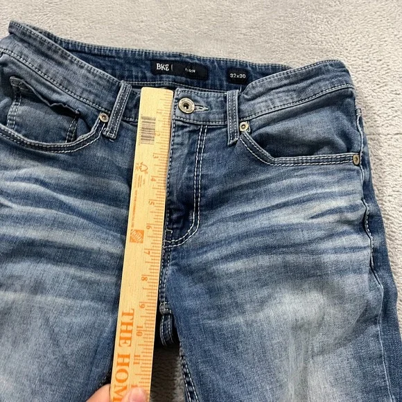 Bke Jeans Mens 32x30 (fits 30x28) Mason Tapered Faded Southwestern Y2K Low‎ Rise